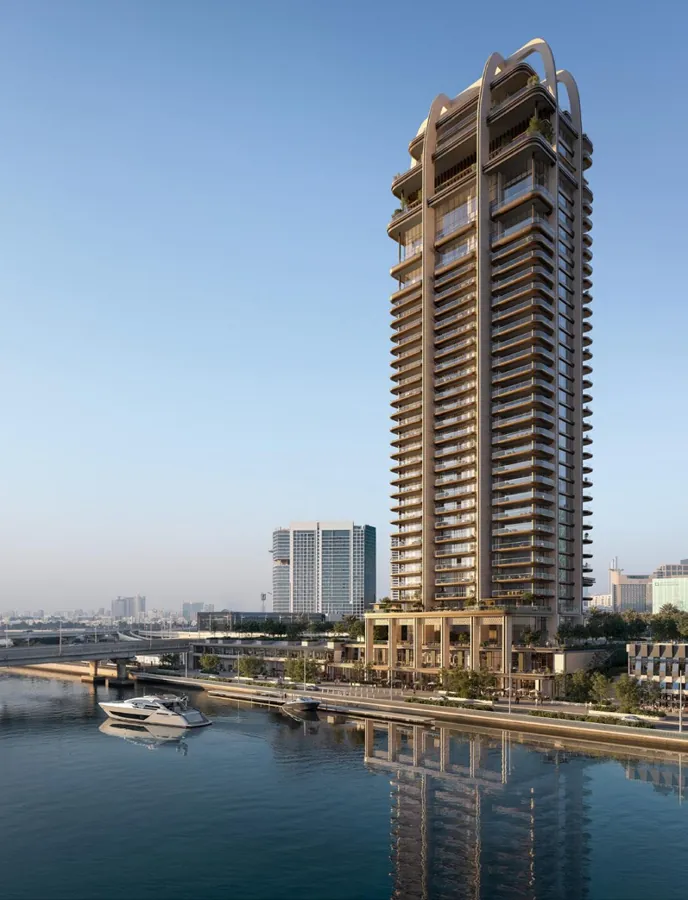 The Ritz-Carlton Residences tower over the Al Maryah Island waterfront